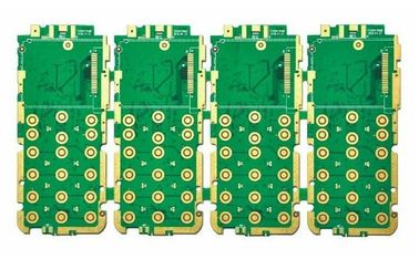 Single Sided FR-4 rigid flex pcb 1.6mm thickness Green , Yellow Solder Mask